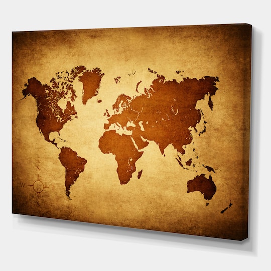 Designart - Ancient Map of The World VI